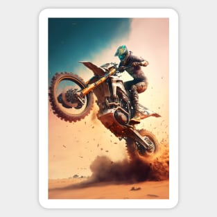 Dirt bike stunt lift cgi style Sticker